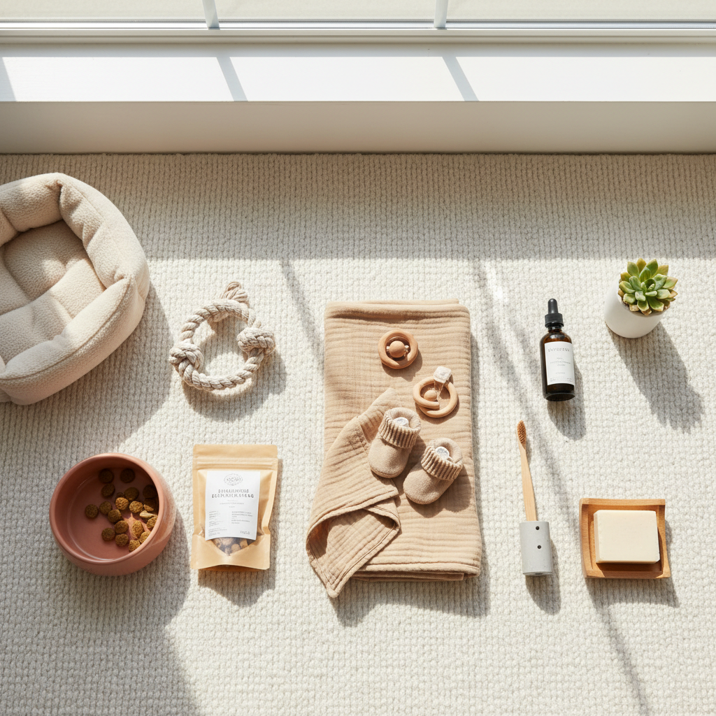 baby essentials, pet supplies, personal care and beauty products section1